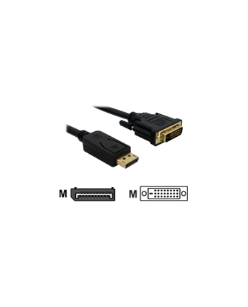 KABEL DISPLAYPORT (M)->DVI-D(M)(24+1) DUAL LINK 1M DELOCK