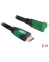 KABEL HDMI-HDMI PREMIUM KĄTOWY PRAWY GREEN SZNUR 2M DELOCK - nr 13
