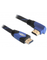 KABEL HDMI-HDMI PREMIUM KĄTOWY LEWY BLUE SZNUR 2M DELOCK - nr 1