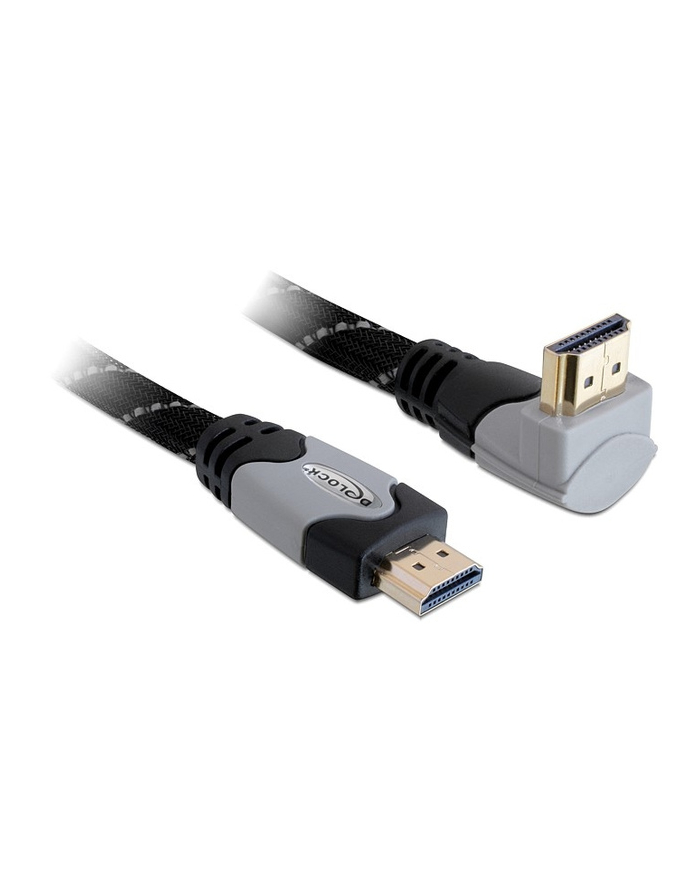 KABEL HDMI-HDMI PREMIUM KĄTOWY GÓRA GRAY SZNUR 2M DELOCK główny