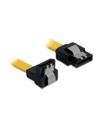 KABEL SATA DATA III (6GB/S) 20CM Z ZATRZASKAMI METALOWYMI I KĄTOWĄ KOŃCÓWKĄ W DÓŁ (KRÓTKIE WTYCZKI) nr 2