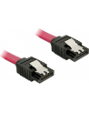 KABEL SATA DATA III (6GB/S) 10CM Z ZATRZASKAMI METALOWYMI DELOCK - nr 10