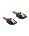 KABEL SATA DATA III (6GB/S) 100CM Z ZATRZASKAMI METALOWYMI CZERWONY DELOCK - nr 2