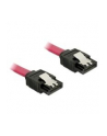 KABEL SATA DATA III (6GB/S) 100CM Z ZATRZASKAMI METALOWYMI CZERWONY DELOCK - nr 3