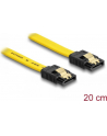 KABEL SATA DATA III (6GB/S) 20CM Z ZATRZASKAMI METALOWYMI (KRÓTKIE WTYCZKI) DELOCK - nr 17