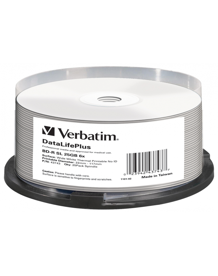 BD-R VERBATIM 437436X SPINDLETHERMAL PRINTABLE 25SZ główny