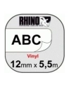 ETYKIETA RHINO 12mmx5,5m BIAŁA WINYLOWA 18444 DO OPISU KABLI I PRZEWODÓW - nr 42