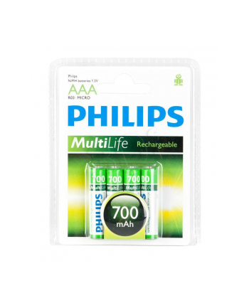 Akumulator Philips R03B4A70/10 AAA 700mAh 4 szt.
