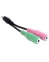 ADAPTER JACK STEREO(M) 4PIN->2X JACK STEREO(F) 12CM - nr 2