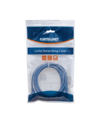 Intellinet patch cord RJ45, snagless, kat. 6 UTP, 1m niebieski nr 1