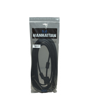 Manhattan Kabel monitorowy SVGA HD15 M/HD15 M 10m z ferrytem czarny