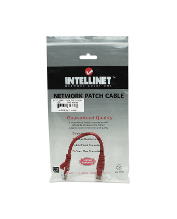 Intellinet patch cord RJ45, snagless, kat. 5e UTP, 45 cm, czerwony