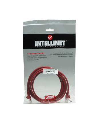 Intellinet patch cord RJ45, snagless, kat. 5e UTP, 1m czerwony