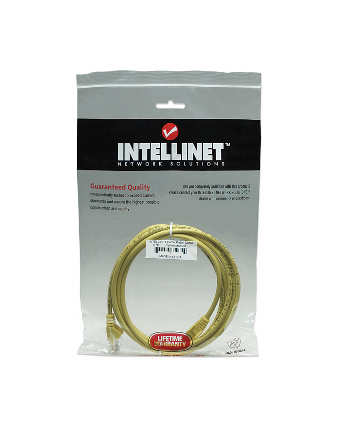 Intellinet patch cord RJ45, snagless, kat. 5e UTP, 1m żółty główny