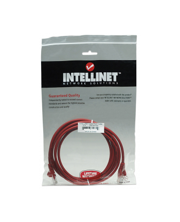 Intellinet patch cord RJ45, snagless, kat. 5e UTP, 5m czerwony