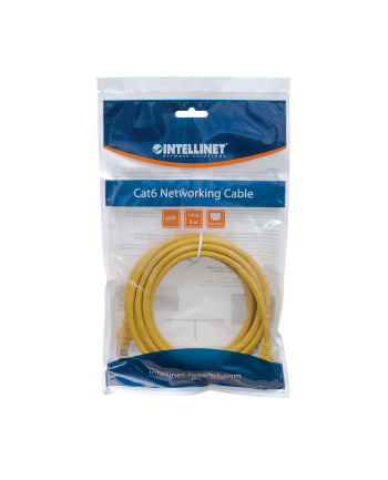 Intellinet patch cord RJ45, snagless, kat. 6 UTP, 2m żółty