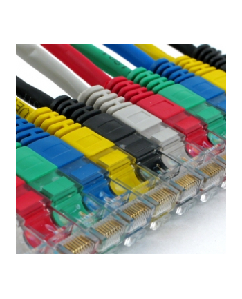 Netrack patchcord RJ45, osłonka zalewana, kat 5e UTP, 0.25m zółty
