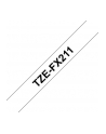 Taśma do P-touch TZE-FX211 6mm flexi biała/czarny nadruk - nr 2