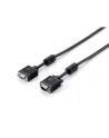 Equip kabel monitorowy, przedłużacz SVGA D-sub 15m/15f, ferryt 15m, black - nr 8