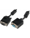 Equip kabel monitorowy, przedłużacz SVGA D-sub 15m/15f, ferryt 20m, black - nr 22