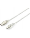 Equip AM-BM kabel USB 2.0, 3m, przeźroczysty, podwójny ekran - nr 19