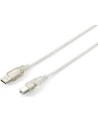 Equip AM-BM kabel USB 2.0, 3m, przeźroczysty, podwójny ekran - nr 23