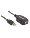 MANHATTAN Przedłużacz USB 2.0 A-A M/Ż aktywny 20m - nr 12
