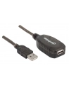 MANHATTAN Przedłużacz USB 2.0 A-A M/Ż aktywny 20m - nr 3