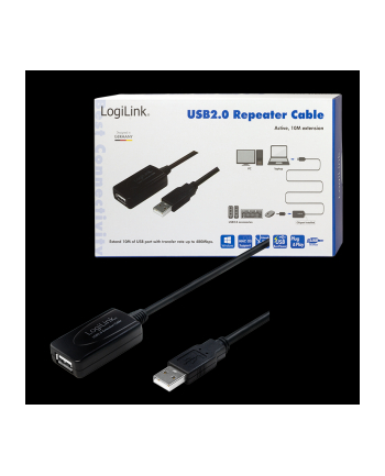 LOGILINK -  Kabel USB 2.0 z aktywnym wzmacniaczem sygnału dł. 10m