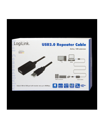 LOGILINK -  Kabel USB 2.0 z aktywnym wzmacniaczem sygnału dł. 10m