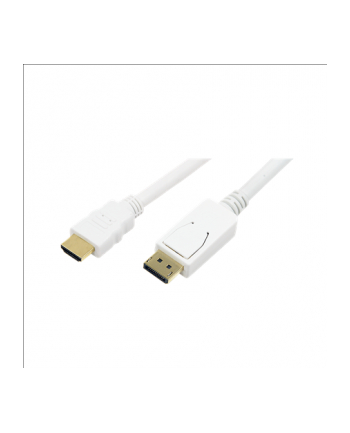 LOGILINK - Kabel Display Port do HDMI, biały 2m