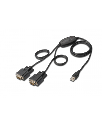Digitus  kabel-konwerter USB2.0/2 x RS232 (DB9M), 5 LGW