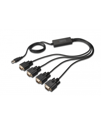 Digitus kabel-konwerterUSB2.0/4 x RS232 (DB9M), 5 LGW