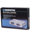 MANHATTAN  Konwerter USB na port szeregowy RS232 DB9M, 4-portowy - nr 24