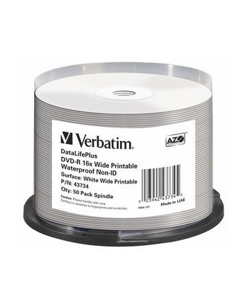 DVD-R DL Verbatim [ spindle 50 | 4.7GB | 16x | do nadruku wide glossy ]