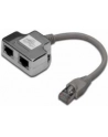 Adapter RJ45  na kablu / 2x gniazdo RJ45 ekran - nr 14