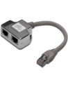 Adapter RJ45  na kablu / 2x gniazdo RJ45 ekran - nr 15