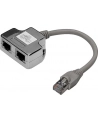 Adapter RJ45  na kablu / 2x gniazdo RJ45 ekran - nr 16