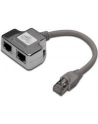 Adapter RJ45  na kablu / 2x gniazdo RJ45 ekran - nr 20