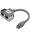 Adapter RJ45  na kablu / 2x gniazdo RJ45 ekran - nr 21