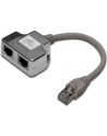 Adapter RJ45  na kablu / 2x gniazdo RJ45 ekran - nr 10