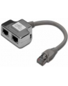 Adapter RJ45  na kablu / 2x gniazdo RJ45 ekran - nr 9