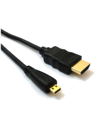 Kabel HDMI 1.4 - micro HDMI, dl.2m pozłacany nr 1
