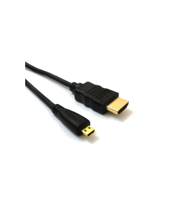 Kabel HDMI 1.4 - micro HDMI, dl.2m pozłacany nr 2