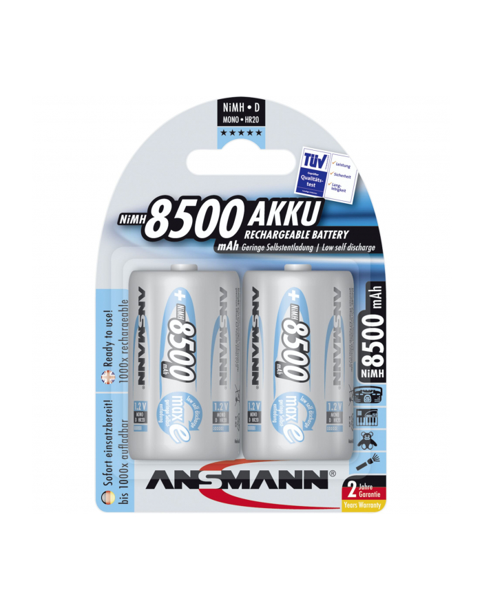 Ansmann maxE Mono NiMH 2x D 8500mAh główny