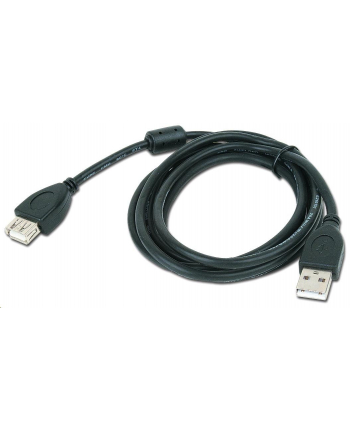 GEMBIRD Kabel USB 2.0 A-A 3m Premium (czarny, ferrytowe, pozłacane styki)