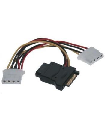 PREMIUMCORD Kabel SATA zasilający (Y) redukcja -> 3x Molex 5,25'' (16cm)