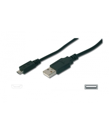 PREMIUMCORD Kabel USB 2.0 A-Micro B  0,5m (czarny)