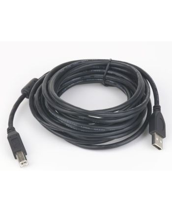 GEMBIRD Kabel USB 2.0 A-B 1,8m Premium (czarny, ferrytowe, pozłacane styki)