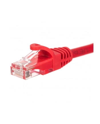 Netrack kabel krosowy RJ45, osłonka zalewana, kat. 5e UTP, 1m czerwony nr 2